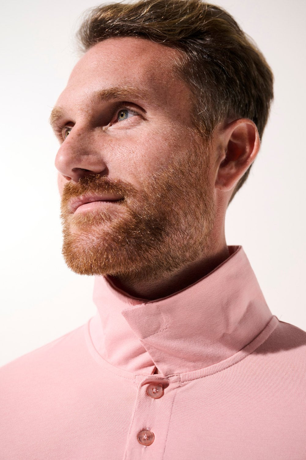 Polo anti-UV - Saint-Malo rose pour homme, respirant et élégant avec protection solaire UPF 50+.