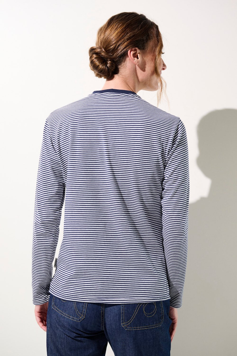 T-shirt anti-UV - La Rochelle à rayures pour femme, manches longues, UPF 50+, confort idéal en extérieur.