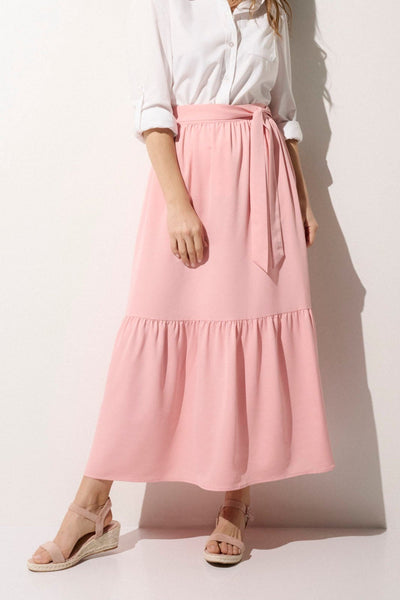 Jupe longue anti-UV rose pour femme, élégante et confortable, parfaite pour profiter du soleil tout en étant protégée UPF 50+.