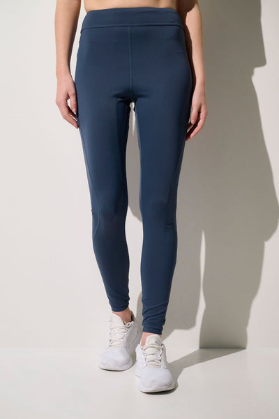 Legging anti-UV - Boston bleu pour femme, léger et respirant, idéal pour le yoga et la course, UPF 50+.