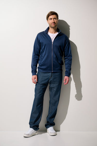 Veste anti-UV Saint-Malo pour homme, en bleu marine, légère et élégante, idéale pour se protéger du soleil.