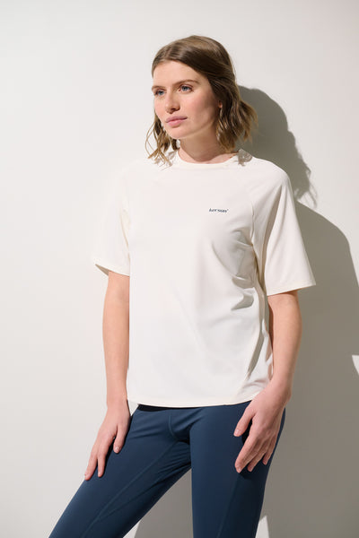 T-shirt anti-UV - Boston, blanc, pour femme, léger et confortable avec protection solaire UPF 50+.
