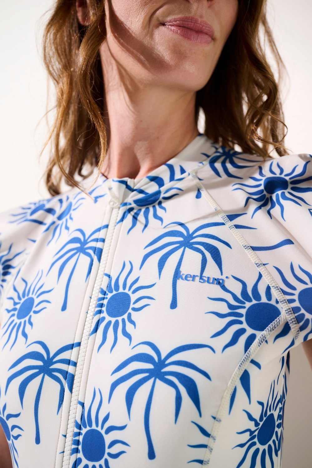 Short-sleeved UV swimsuit - Pacific