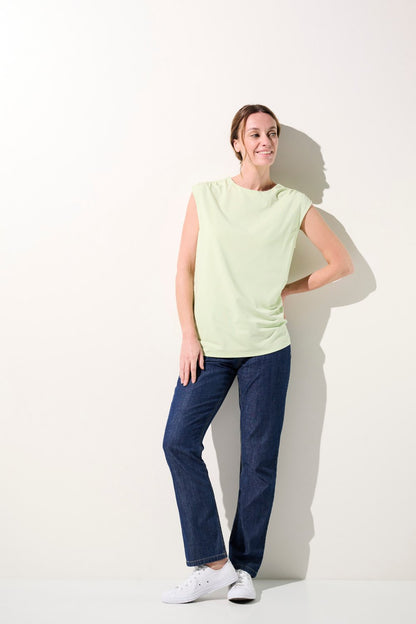 Débardeur anti-UV - Antibes vert clair pour femme, élégant et décontracté, avec protection solaire UPF 50+.