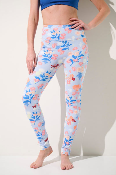 Legging de bain anti-UV Galápagos fleuri, féminin, respirant, UPF 50+, idéal pour activités aquatiques.