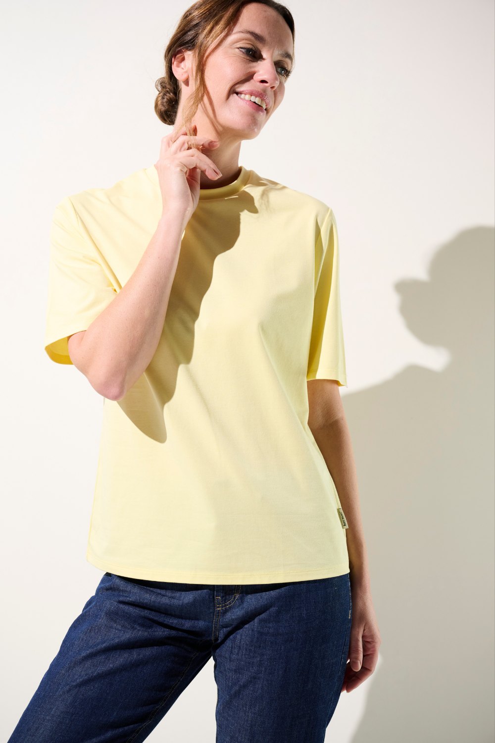 Women's UV T-Shirt, Saint-Malo, Light Yellow, UPF 50+– Ker Sun UK