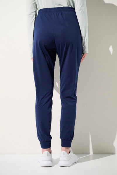 Pantalon anti-UV - Oasis bleu marine pour femme, léger, confortable et idéal pour des activités ensoleillées.