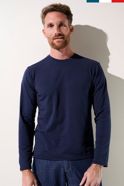 T-shirt anti-UV - La Rochelle bleu marine pour homme, léger et confortable, avec protection solaire UPF 50+.