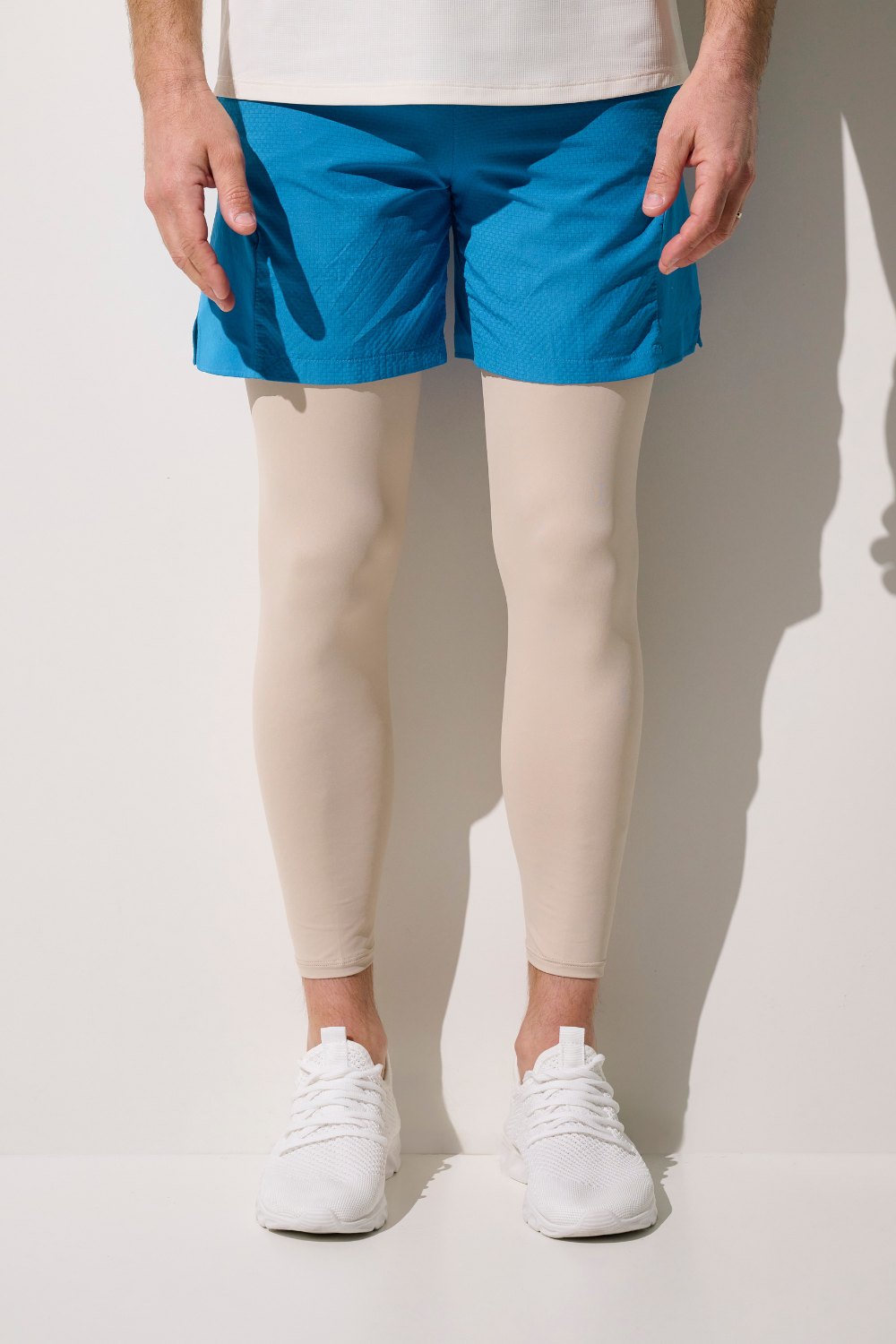 Jambières anti-UV - Ventoux, légères et respirantes, pour homme, couleur beige, offrant une protection solaire UPF 50+.