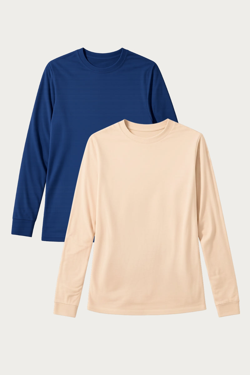 BUNDLE - 2 x UV T-shirt - Saint-Malo (Ocean Blue/Iced Coffee)