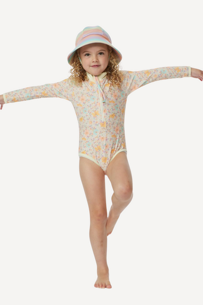 Long-sleeved UV swimsuit - Crystal