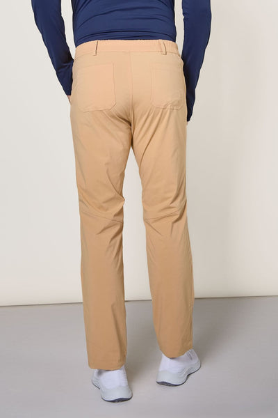 Pantalon anti-UV beige pour homme, confortable et léger, offrant protection solaire UPF50+ pour toutes les activités.