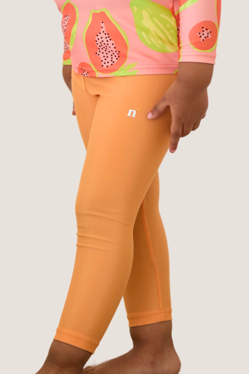 Childrens orange leggings shop