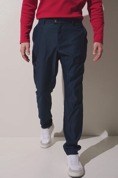 Pantalon anti-UV - Faro pour homme, bleu marine, coupe élégante et légère, offrant une protection solaire UPF 50+.